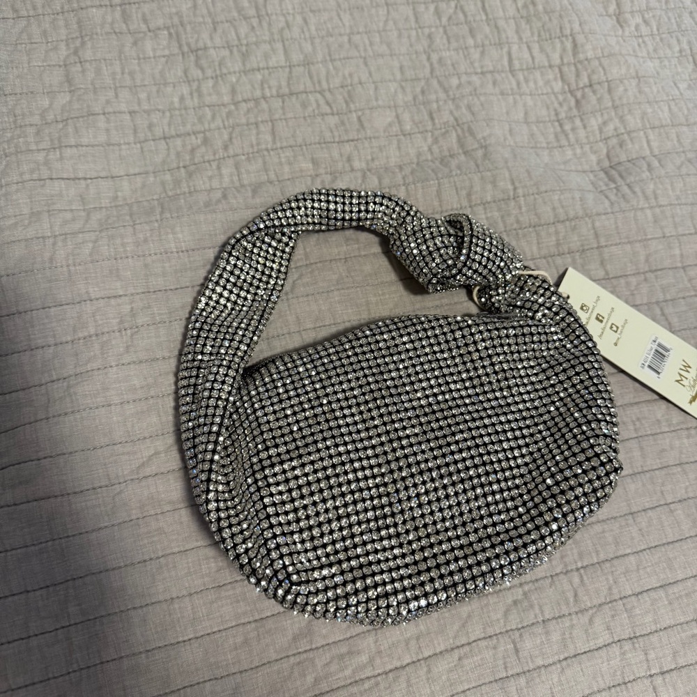 Silver Rhinestone Bag